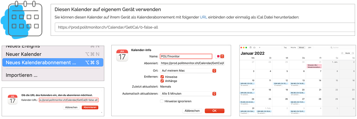 Neue Funktion: Kalender-Abo – POLITmonitor